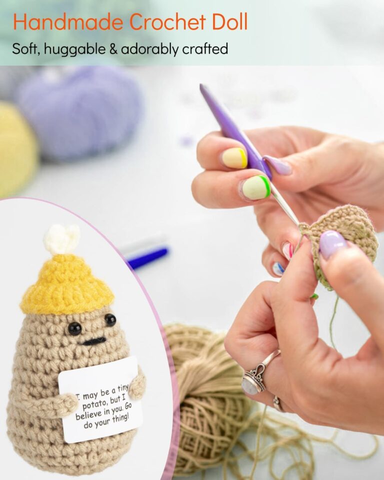 Funny Crochet Potato with Message Card, 3inch Small 613iyvivh2l. ac sl1500