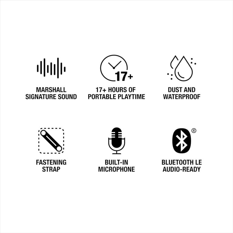 Marshall Willen II Portable Bluetooth Speaker - Rugged Waterproof/Dust-Proof Design | Loud Stereo Sound, Deep Bass | Compact 61bxhqrcfql. ac sl1500