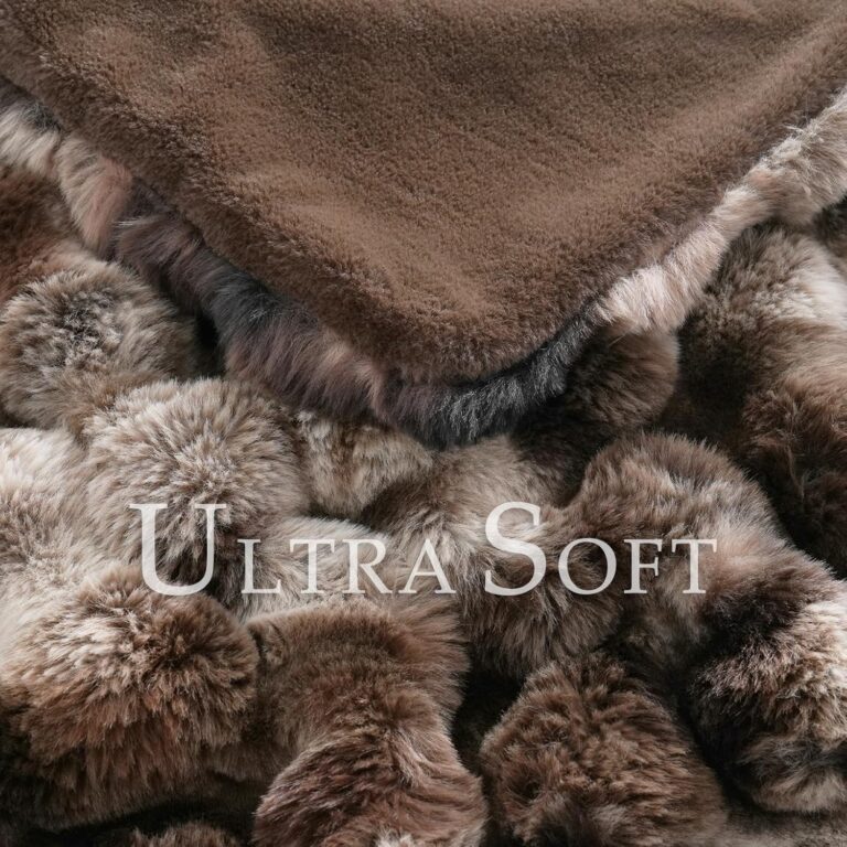 BENVWE Fluffy Faux Fur Throw Blanket for Couch, Soft Plush Thick Cozy Fuzzy Luxury Minky Bubble Blanket for Home Living Room Decor Gift for Women, Tie-dye Coffee, 60" x 80", 1100GSM 81dqifa3hal. ac sl1500