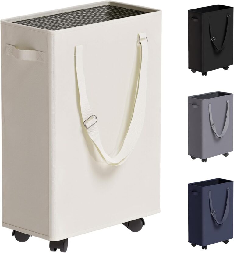 Slim Rolling Laundry Hamper with Easy-Carry Strap 611yjl8czdl. ac sl1500