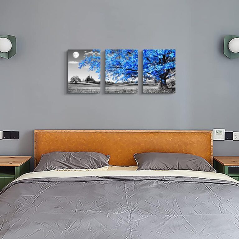 Blue Tree Under Moon Canvas Artwork – Contemporary Living Room Wall Decor 61w6hvoqocl. ac sl1000
