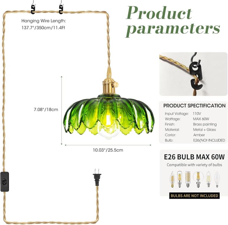 Vintage Green Fluted Glass Plug-In Pendant Light 710l5egz2xl. ac sl1500