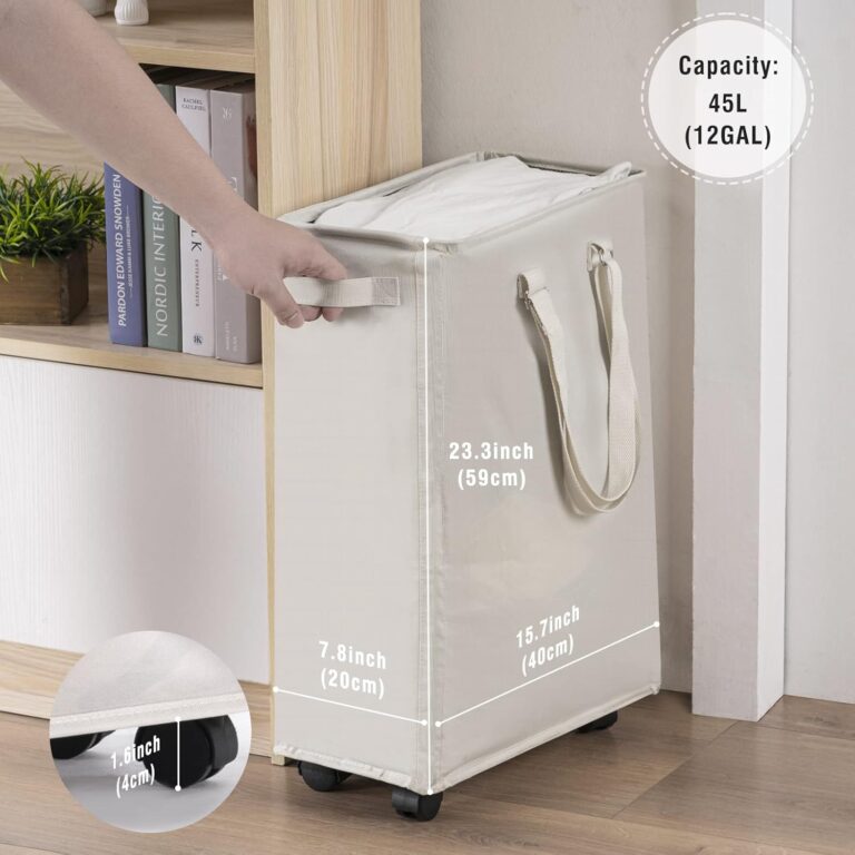 Slim Rolling Laundry Hamper with Easy-Carry Strap 71kumlixnll. ac sl1500