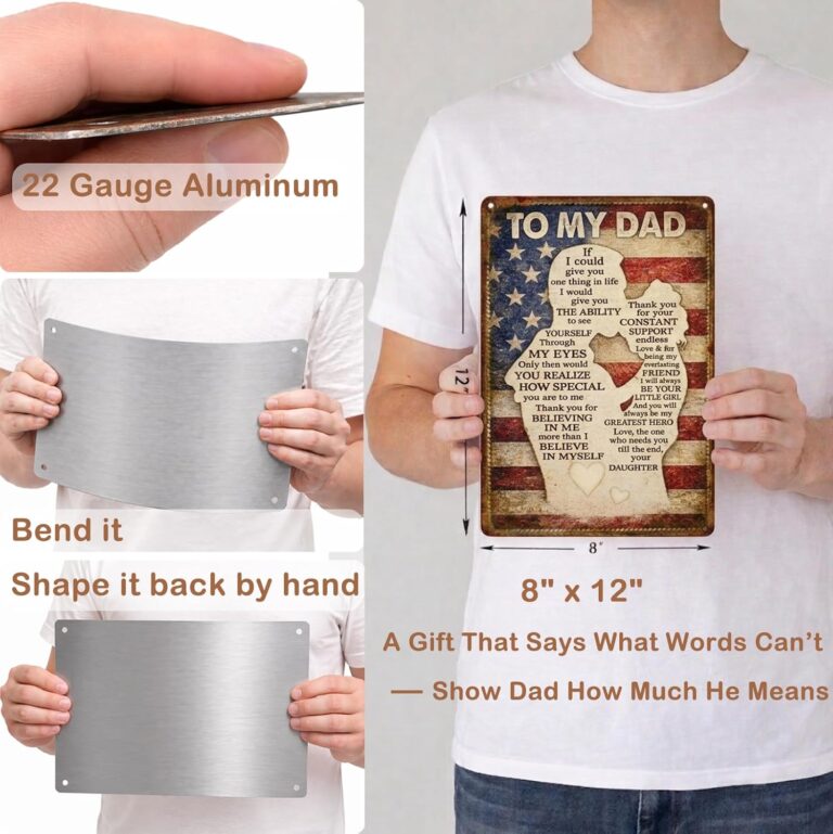 Fathers Day Gifts From Kids - To My Dad Aluminum Plaque Sign Gift 71rv6dtojpl. ac sl1500