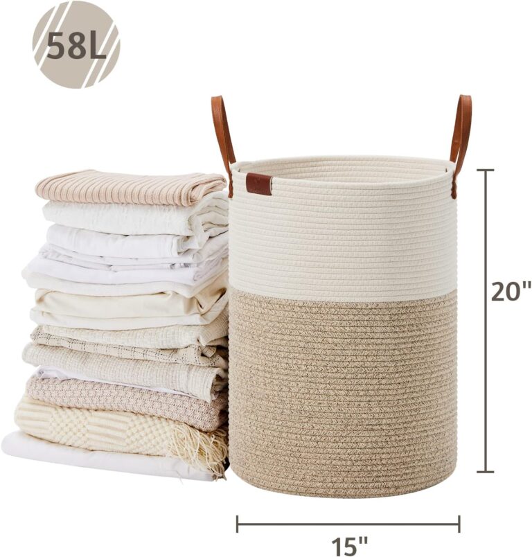 Modern Laundry Decor : Elegant 58L Woven Rope Clothes Hamper 71k5wl1ue9l. ac sl1500