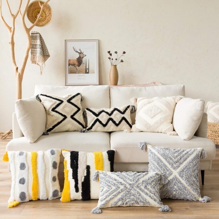 Textured Boho Tufted Throw Pillow Cover 81khyyxckxl. ac sl1500
