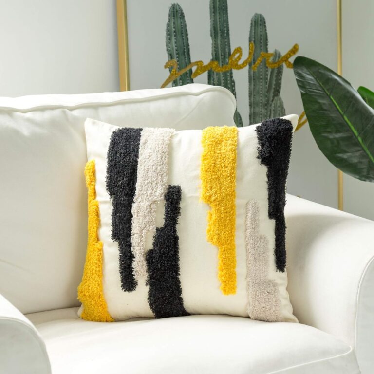 Textured Boho Tufted Throw Pillow Cover 81ktxji6apl. ac sl1500